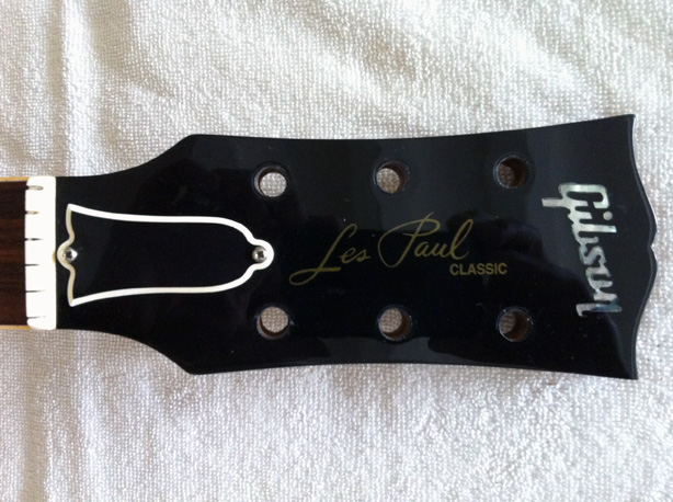 Headstock after original bushings removed