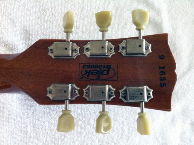 Gibson Les Paul Classic rear of headstock with original tuners